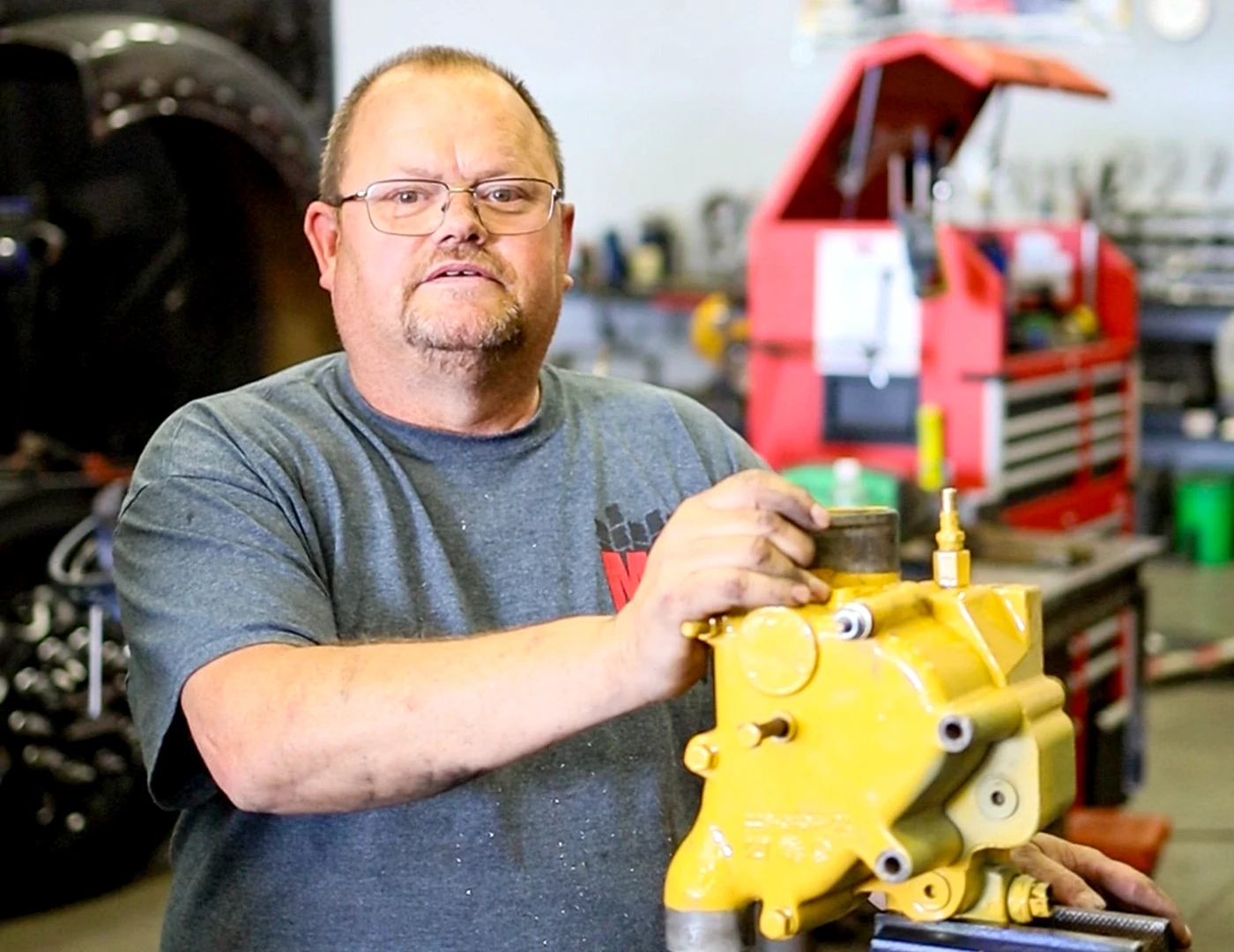 MD Truck Repair team member in the shop